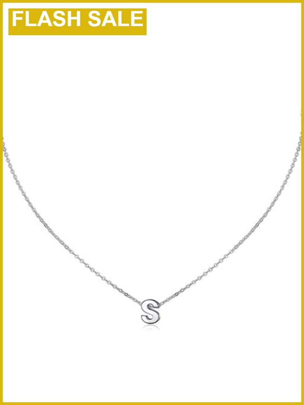 Tiny Initial Necklace for Women Stainless Steel 18K Gold Plated Personalized